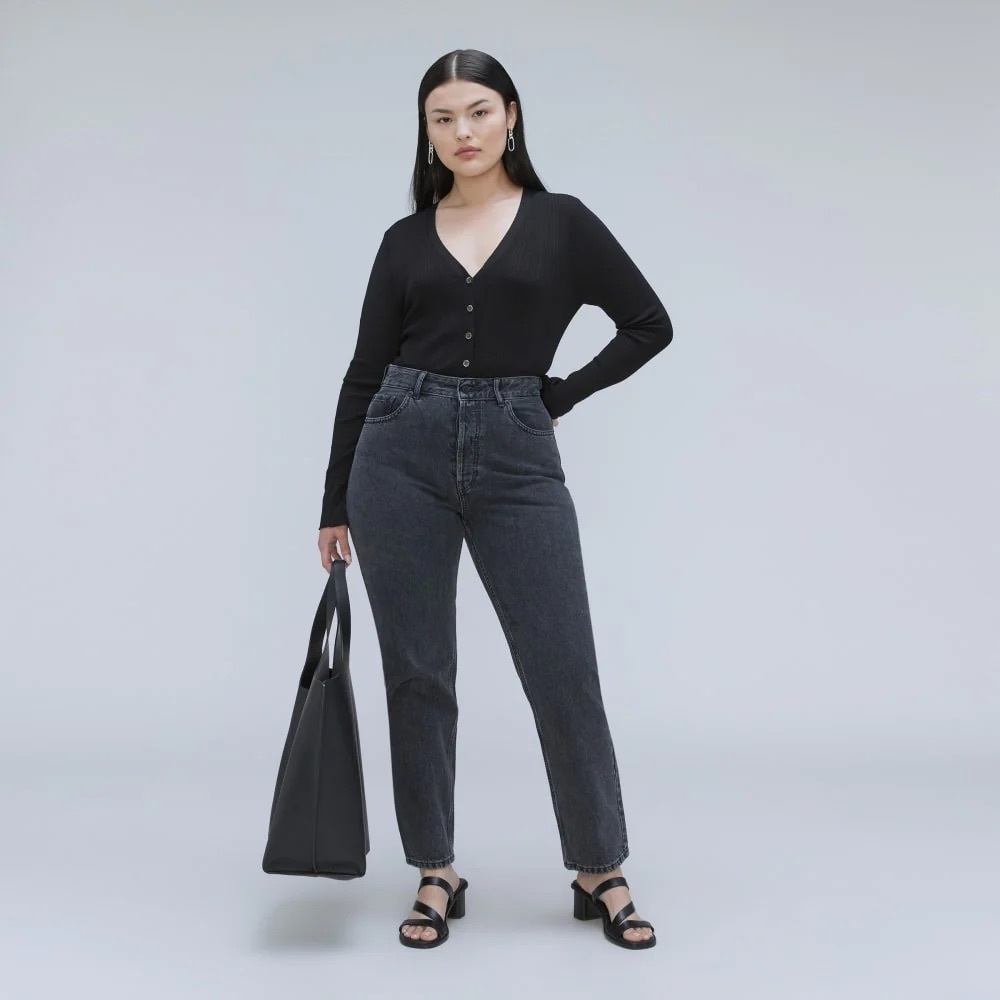 Everlane The 90’s‎ Curvy Cheeky Crop Jean in Washed Black Size: 26, NWT